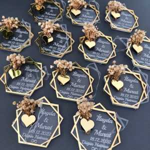 Hochzeitsmagnet, Gastgeschenke Hochzeit, Gastgeschenke zur Verlobung, Plexiglas Magnet