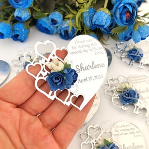 Personalized Heart Favors Magnets: Wedding, Sweet 16, Shower Gift