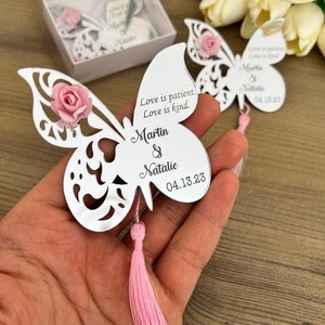 Butterfly Mirror Magnet, butterfly favors, Wedding Party Favors, Sweet 16 Gift, Personalized Mirror Magnet, Baby Shower Favors, Mis 15