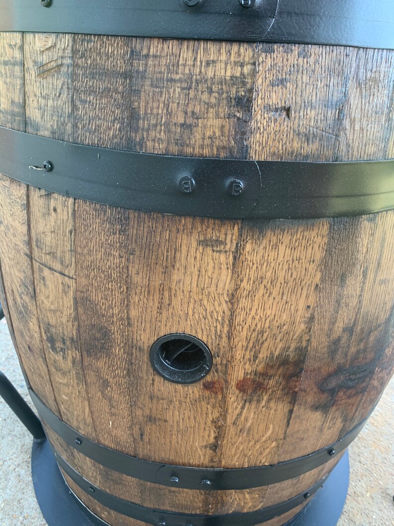 Authentic Whiskey Barrel Table With 4 Stools can Only Ship Etsy
