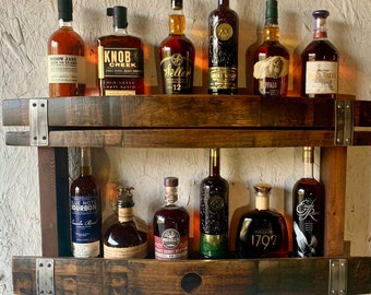 Bourbon Whiskey Barrel Stave Hanging Liquor Bar