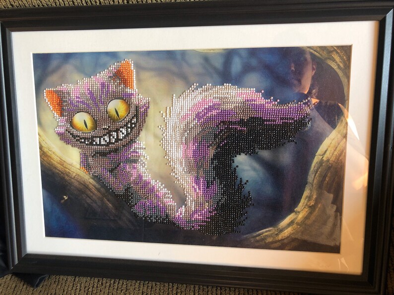 Finished Cheshire Cat Diamond Art | Etsy