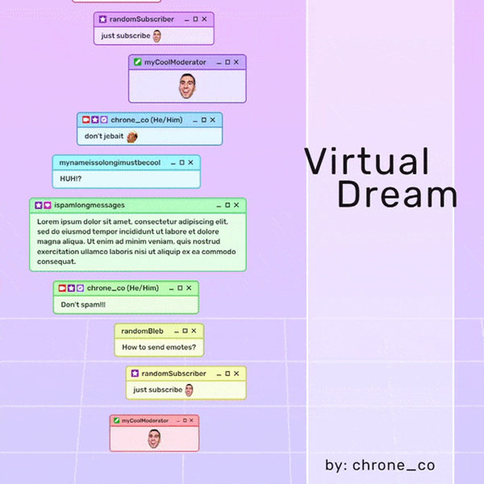 Virtual Dream Chatbox: Chat Widget for Twitch Streams (streamelements ...