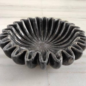 Decorative Marble flower bowl, fruit bowl, handcarved Black marble Bowl, Natural Stone bowl, Decorative home decor Black marble bowl gift