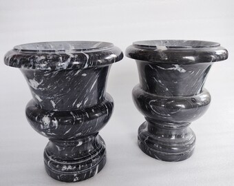 Black Marble Vase, Marble Decorative Flower Vase