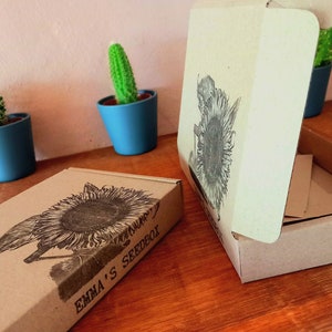 Scatola per la raccolta dei semi I Personalizzata con il nome che preferisci I Regalo personalizzato I Costi di spedizione bassi per i semi dal nostro negozio in combinazione con questo articolo