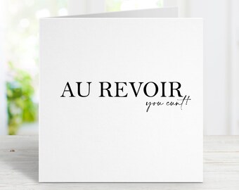 Au Revoir Card Etsy