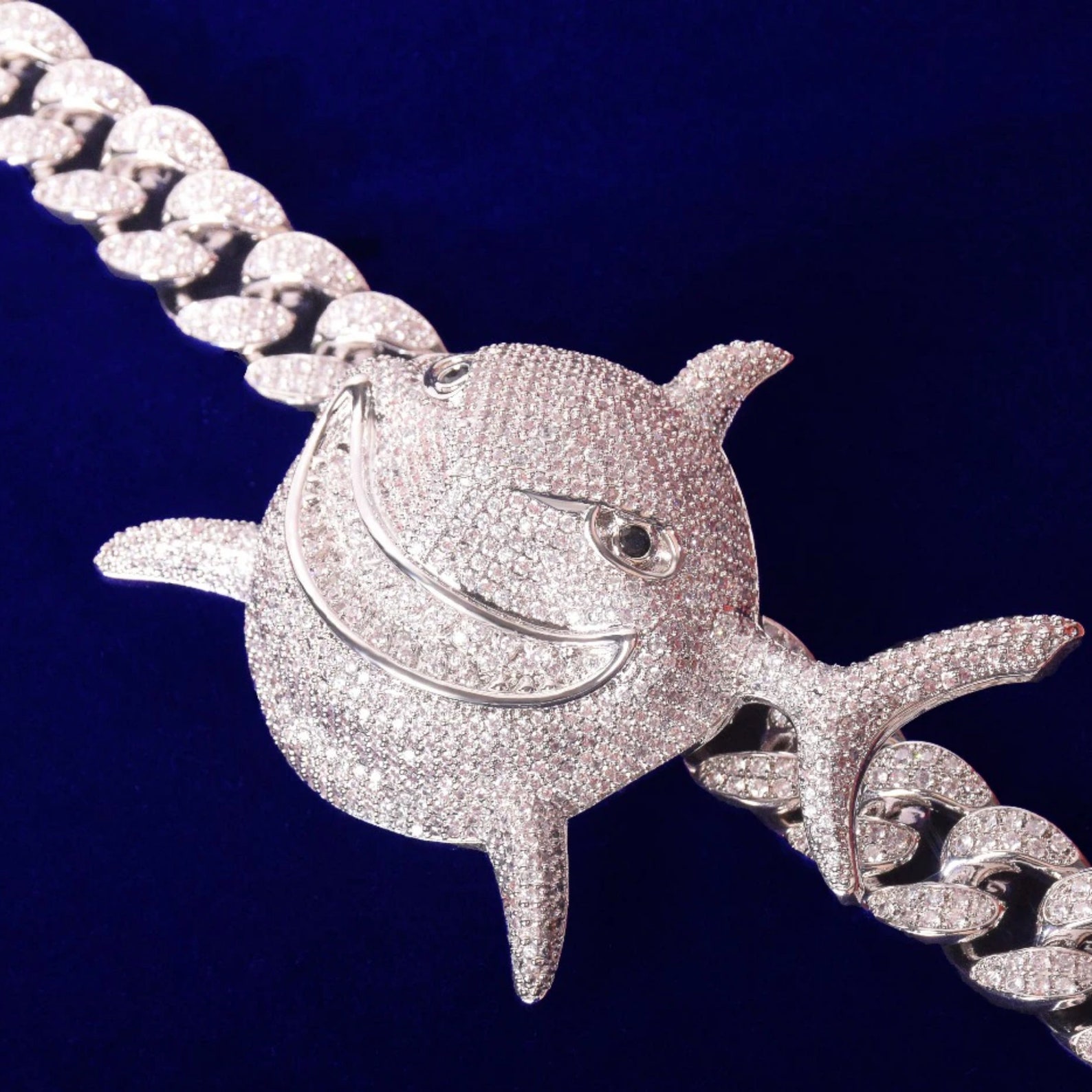 Shark Bling Bling Sharks Necklace Sharks Gift Shark Necklace Etsy