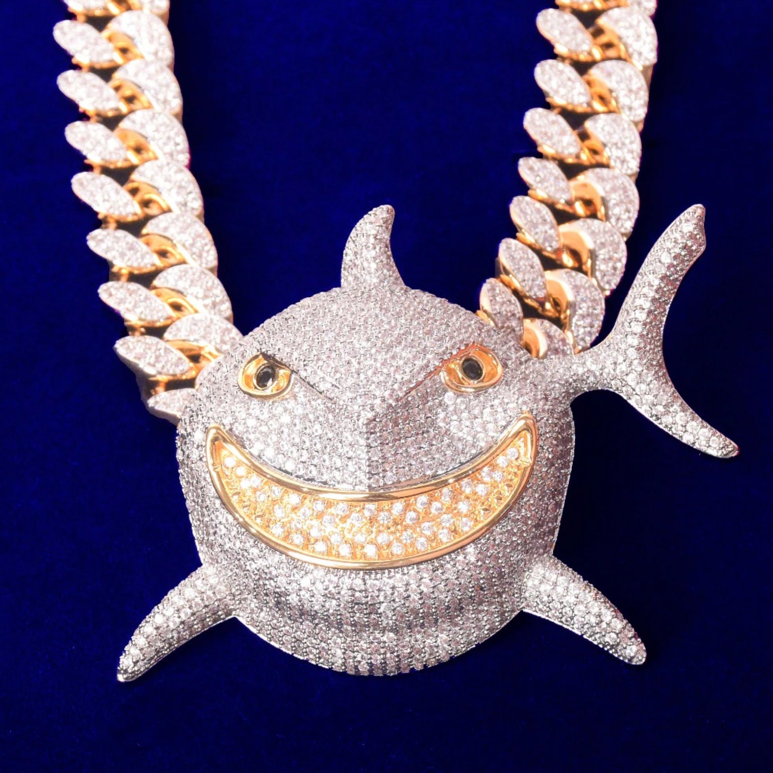 Shark Bling Bling Sharks Necklace Sharks Gift Shark Necklace Etsy