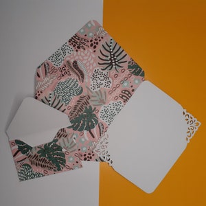Stationery set: Tripy Exotic Leaves | envelopes and card | jungle collection | exotic plant, tropical kit, palm, monstera and philodendron