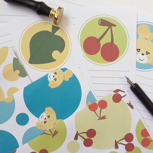 Conjunto de cartas Isabelle Animal Crossing, papel digital, envelope digital | conjunto escrita para correio para imprimir nintendo