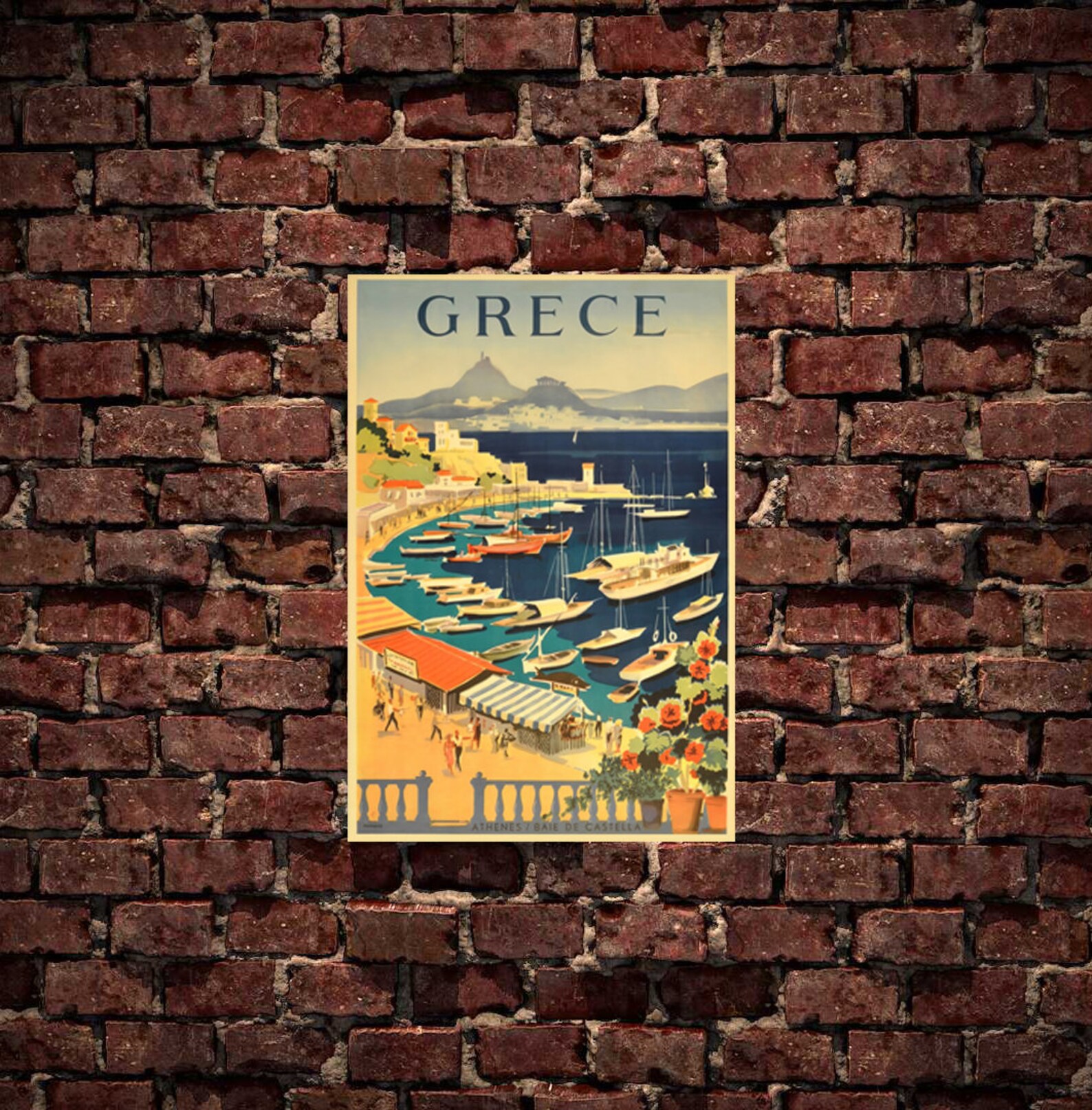 Greece Print Wall Art Poster / Greece Home Room Decor Gift for Etsy