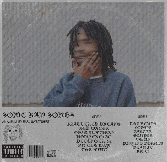 Earl Sweatshirt Some Rap Songs Print Poster / Earl Sweatshirt Etsy