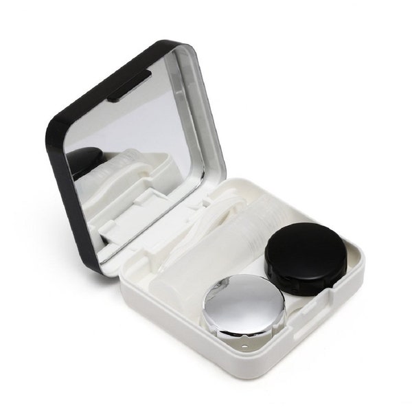 4 in 1 Contact Lens Travel Case Box Set Container Kit With Mirror Free shipping