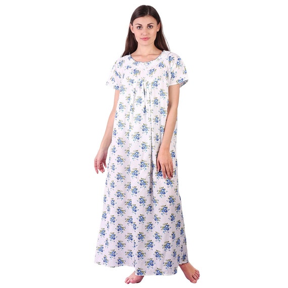 Printed Pink Cotton Night Gown at Rs 125/piece in Jaipur | ID: 22021072930