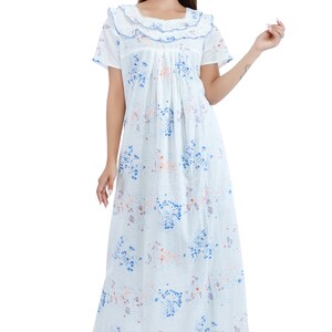 Women Nighty, Soft Cotton Night Dress, Sleep Dress, Casual Night Gown, Lightweight Cotton, Indian Women Nighty, India Gown, Comfortable Wear image 1