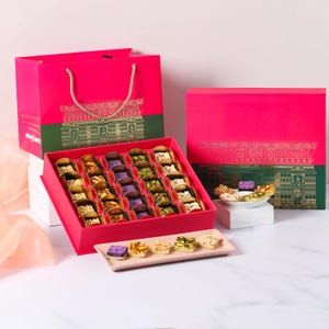 Luxury Assorted Indian Sweets Gift Box Diwali & Rakhi Mithai Hamper Festive Gourmet Treats Premium Dry Fruit Sweets Raksha Bandhan Special