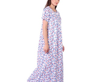 2 piece night dress cotton Viakeo 100% Cotton Nightgowns For Women Victorian Night Gown Long Sleeve  House Dress With Pockets S-3XL Pink at Amazon Women's Clothing store