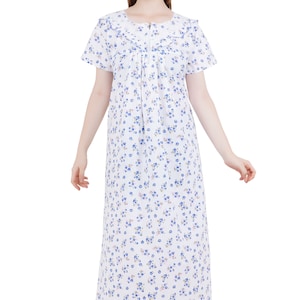 Women Pure Cotton Nursing Feeding Maternity Nighty Zip Or Button Opening Before and After Baby Multipurpose Nightdress Nightgown for Ladies