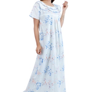 Women Nighty, Soft Cotton Night Dress, Sleep Dress, Casual Night Gown, Lightweight Cotton, Indian Women Nighty, India Gown, Comfortable Wear image 3