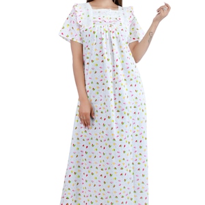 chinese dress ladies Trust of Deal Women's Jaipuri Printed Soft 100% Cotton Indian full length  Nighty For Women with lightweight sleepwear or Nightgown For Ladies Cotton  Nighties XL Night Dress (Pack of 2)