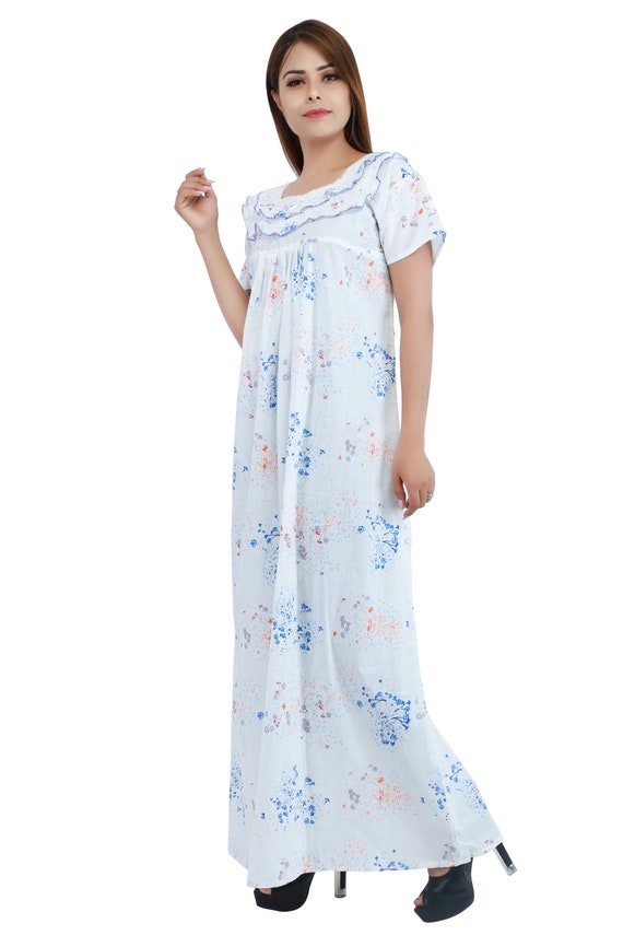 Buy Night Gown for Women Combo Pack Cotton Nighty Floral Print Ankle Length  Maxi Nighty Soft Fabric Nightgown Maternity Gown Cotton Nighty Dress Online  in India - Etsy