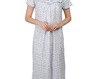 Ldhsati® Women/Girls Beautiful Cotton Feeding/Maternity Cotton Nighty, Night Gown Lightweight Cotton, Indian Women Nighty, India Gown,