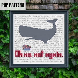 Hitchhiker's Cross Stitch Pattern | Oh no, not again. | Hitchhiker's Guide to the Galaxy | PDF download