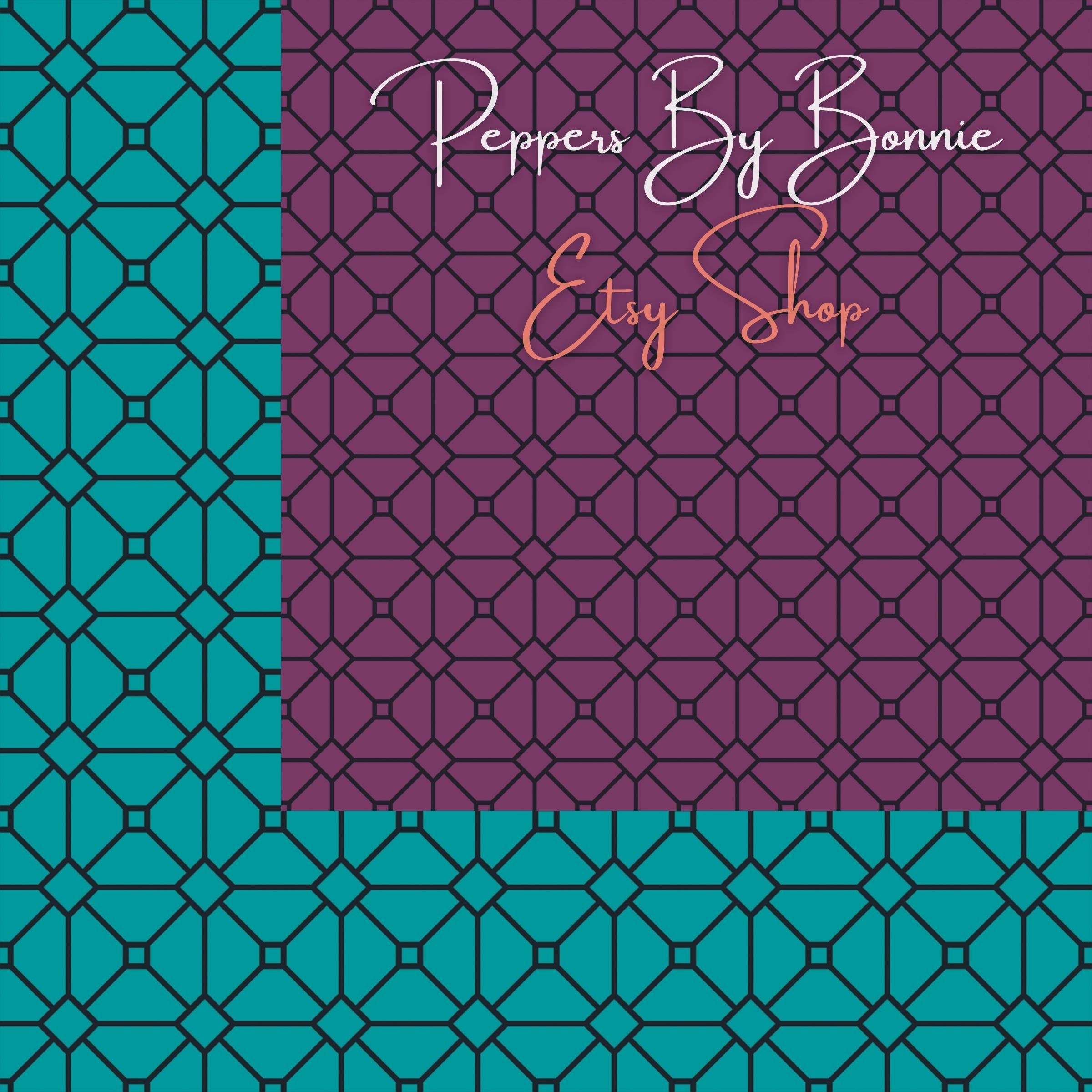 Printable Purple & Turquoise Geometric Paper Pack, 12 JPEG Designs ...