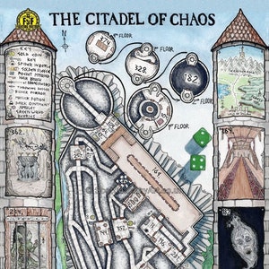 Fighting Fantasy - The Citadel of Chaos A3 Map