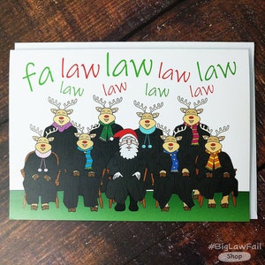 Funny Lawyer Holiday Card, Chief Justice Claus Card, Snarky Christmas Cards For Judges, Attorneys, Paralegals, Law Students