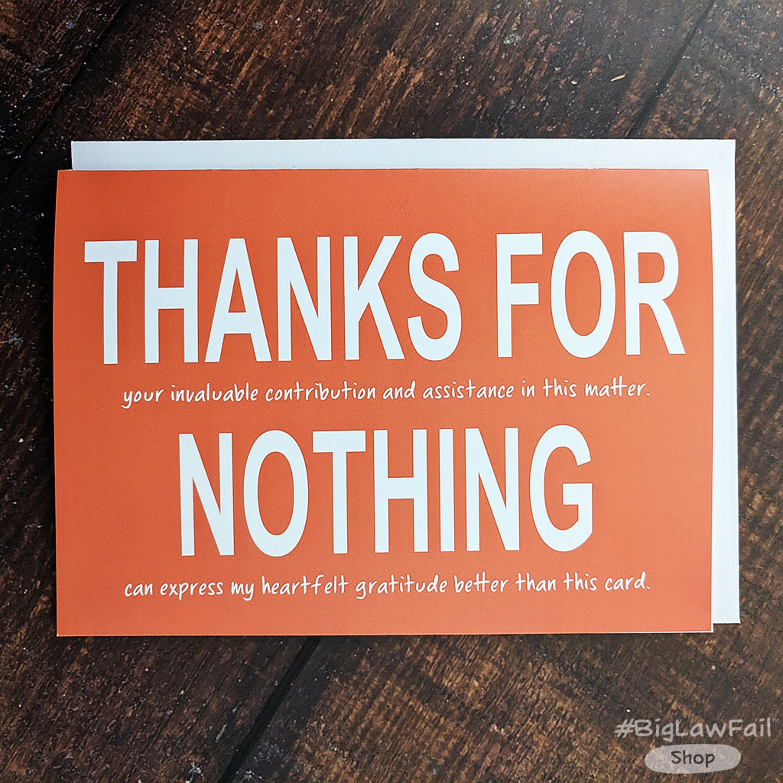 Funny Lawyer Thank You Card Snarky Lawyer Thank You Assorted Etsy