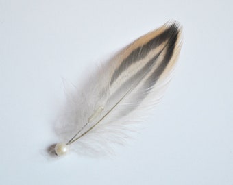 Pearlfeather brooch 1 - unique jewellery