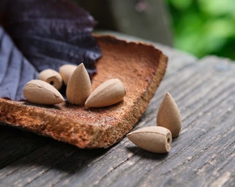 Conos de incienso en cascada - zen, natural, puro - 40 piezas - el mejor regalo de Navidad