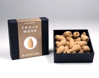 Conos de incienso de reflujo de madera de tuya - zen, natural, puro