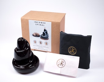 Espiral de incienso - Porta incienso de reflujo, zen, de cerámica - El mejor regalo de Navidad