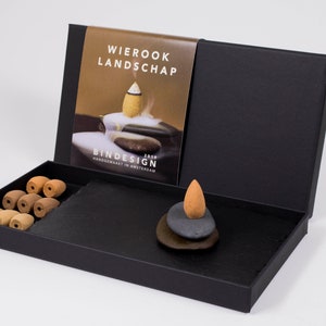 Incense Landscape - Incense Sticks Burner with Natural Stones - Zen Meditation - Unique & Personal Christmas Gift Idea - Backflow Waterfall