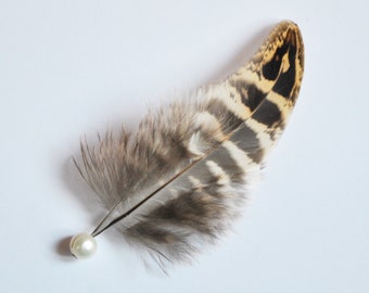 Pearlfeather brooch 4 - unique jewellery