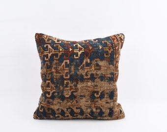 Kilim cushion Boho pillow 50\u00d750 Kilim pillow cover Turkish pillow Decorative pillow Kilim pillow Vintage pillow Home design