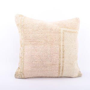 Anatolian Kilim Pillow, 18x18 Turkish Kilim Pillow, Vintage Kilim Pillow, Tribal Decor, Boho Carpet Pillow, Couch Aztec Pillow, Home Decor