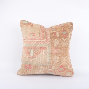 Ethnic Kilim Pillow 18x18 Bohemian Kilim Pillow, Home Decor, Boho Carpet Pillow, Decorative Kilim Pillow, Accent Couch Pillow, Turkey Pillow