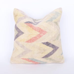 Strukturiertes Kelim Kissen, 16x16 Kissenbezug, Handgewebtes Kelim Kissen, Boho Kelim Kissen, Dekokissen, Csuhion Bezug, Wohnkultur