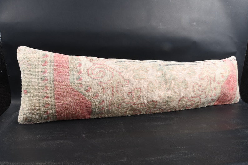 Decorative Throw Pillow Boho Pillow Kilim Cushion Cover Handwoven Turkish Kilim Pillow 12x48 Bohemian Kilim Pillow Cotton Pillow