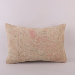 Ethnic Carpet Pillow, 16x24 Turkish Carpet Pillow, Handwoven Carpet Pillow, Decorative Throw Pillow, Boho Pillow, Kilim Cushion Cover