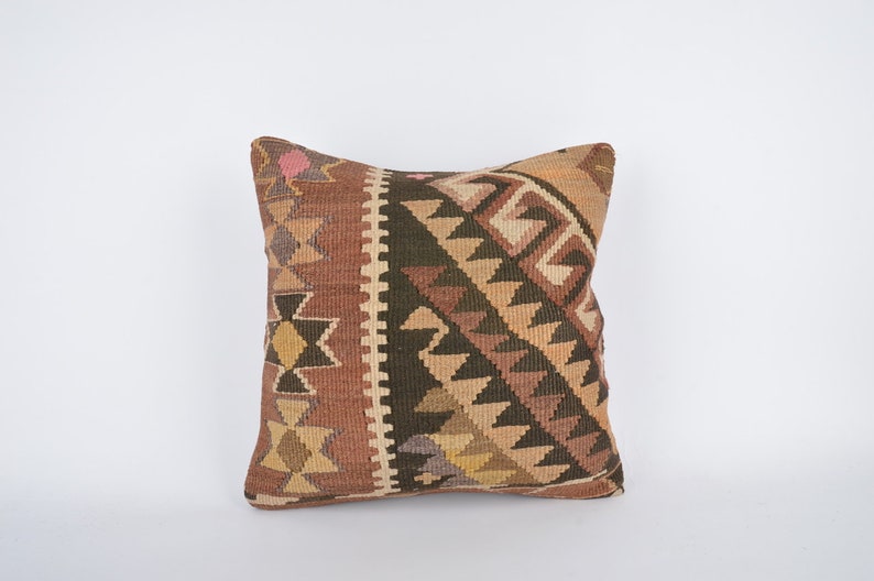 Kilim Cushion Cover Home Decor Sofa Throw Pillow 16x16 Bohemian Kilim Pillow Lumbar Pillow Decorative Throw Pillow Boho Kilim Lumbar