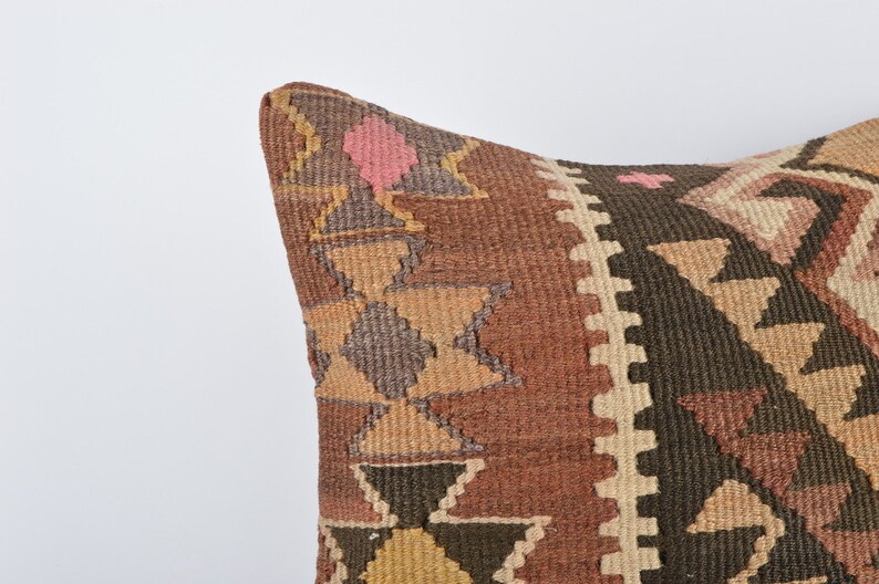 Kilim Cushion Cover Home Decor Sofa Throw Pillow 16x16 Bohemian Kilim Pillow Lumbar Pillow Decorative Throw Pillow Boho Kilim Lumbar