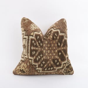 Strukturiertes Kelim Kissen, 16x16 Kissenbezug, Handgewebtes Kelim Kissen, Boho Kelim Kissen, Dekokissen, Csuhion Bezug, Wohnkultur
