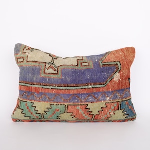 Striped Pillow, 16x24 Bohemian Kilim Pillow, Stripe Sham Cover, Colorful Pillow, Stripe Sofa Pillow, Throw Pillow, Pink Pillow Cover