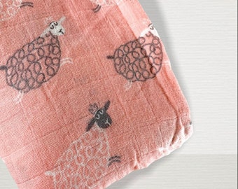 Pink sheep muslin