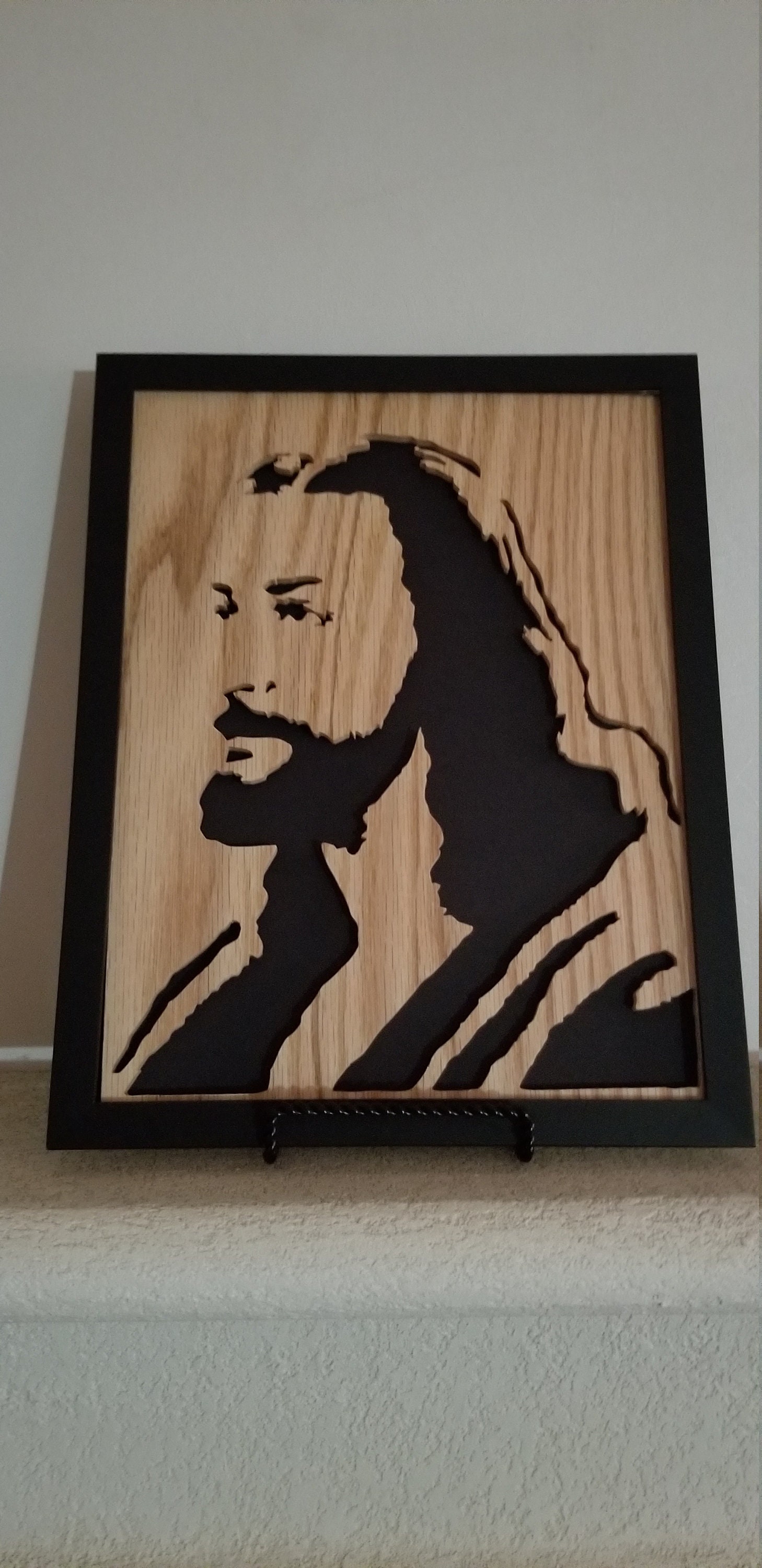 Jesus Portrait Scroll Saw Cutout Religious Wooden Jesus Etsy UK